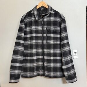 Alpine Design shirt jacket Plaid Lined Jacket Prospect lake Zip Up Wool blend